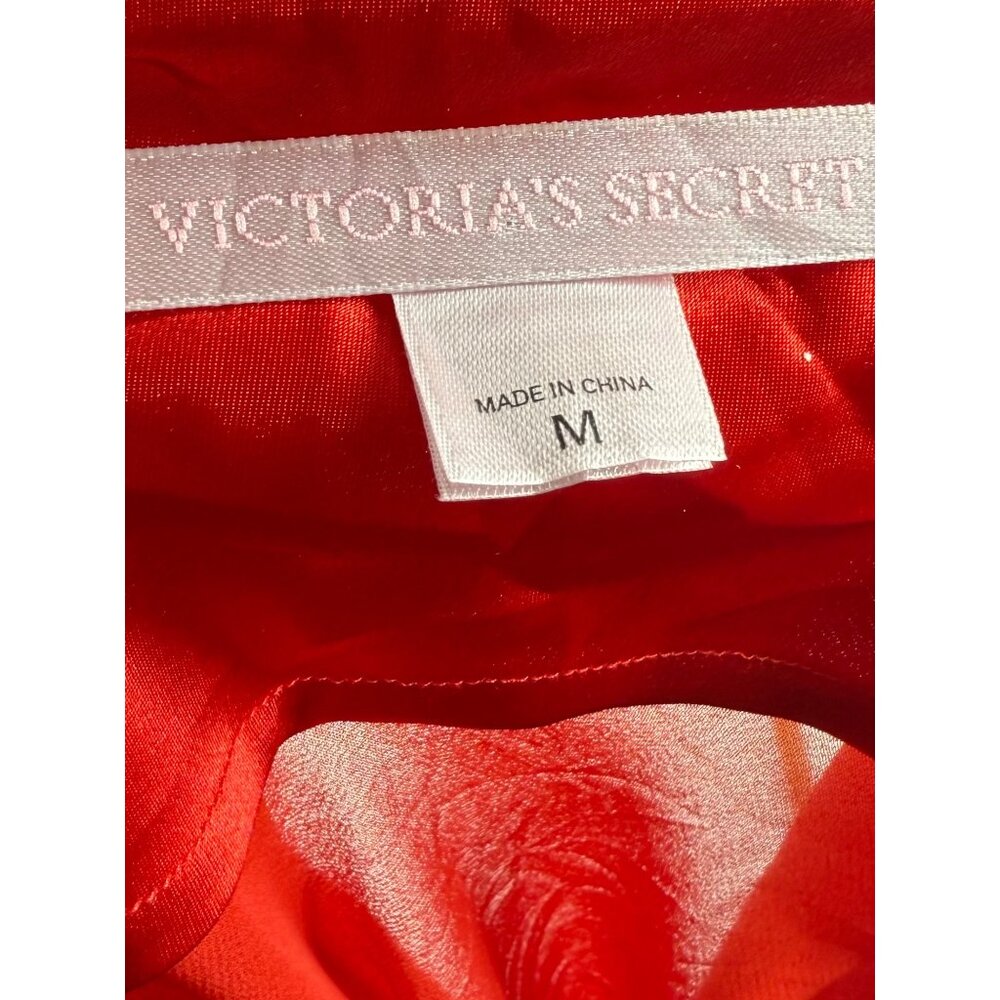 Vintage 1999 Victorias Secret Red Satin Sheer Babydoll Lingerie w/Bow Detail Y2K - Picture 14 of 16